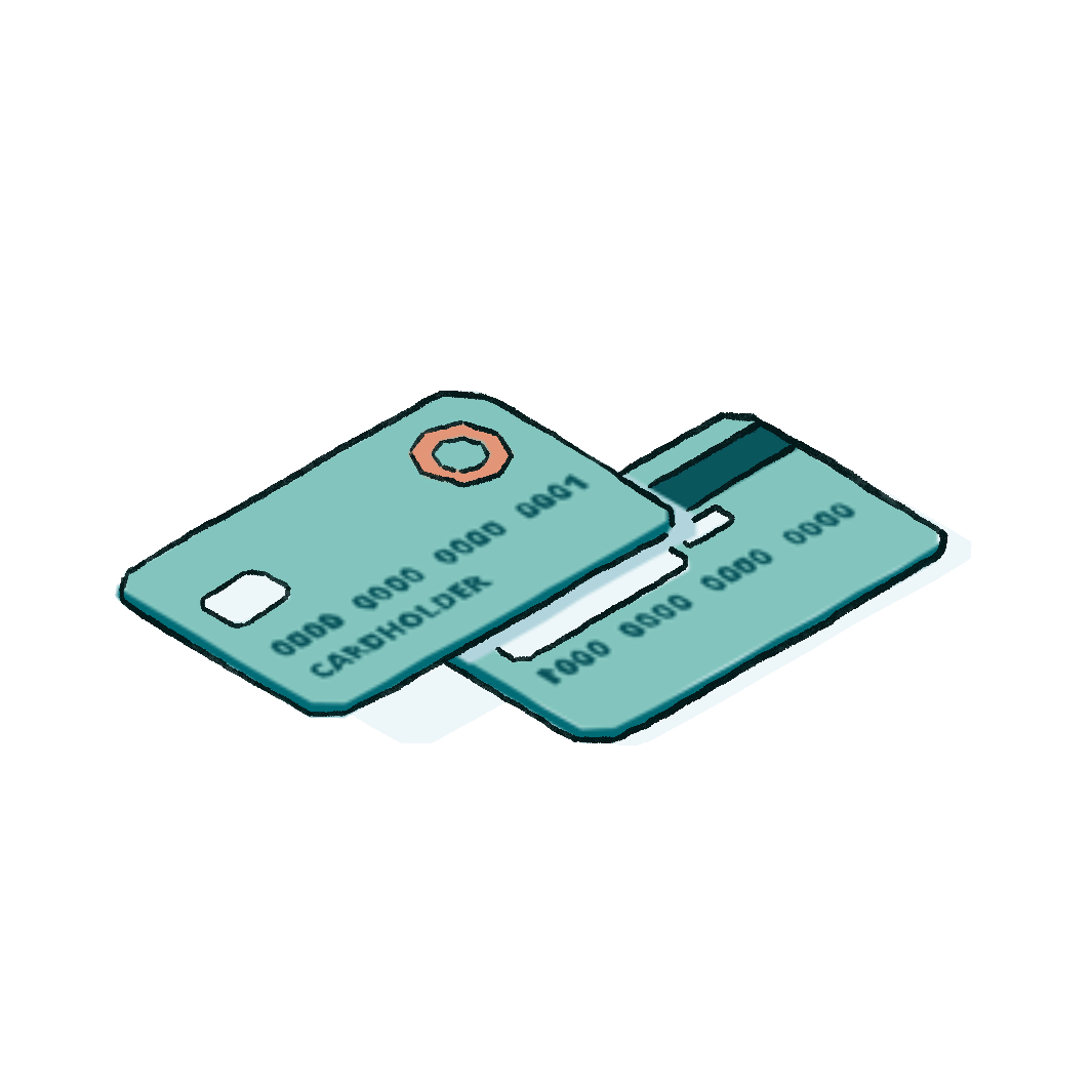 Payment cards vector graphic